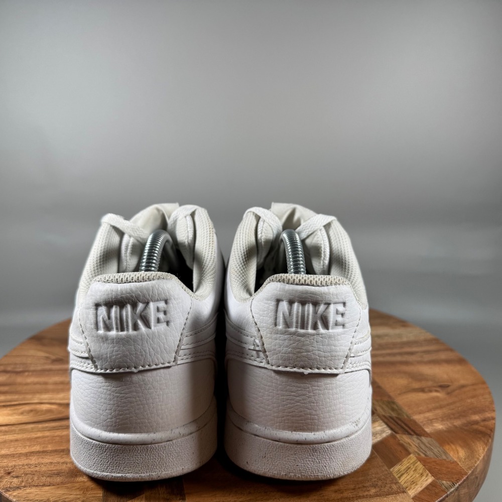 Nike Court Vision Low Men's White Leather Sneakers DH2987 100 Size 9.5 - Picture 4 of 8
